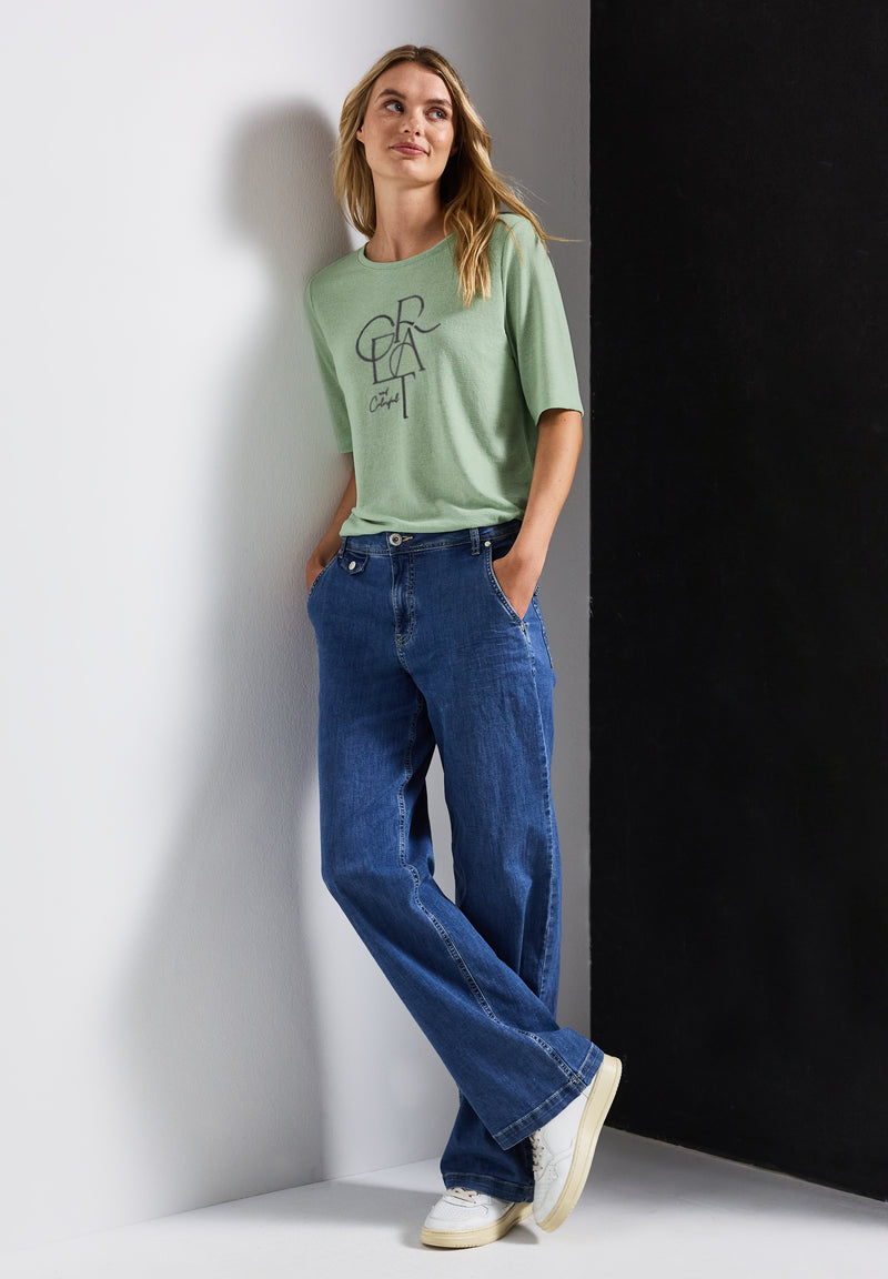 T-Shirt mit Folien-Wording