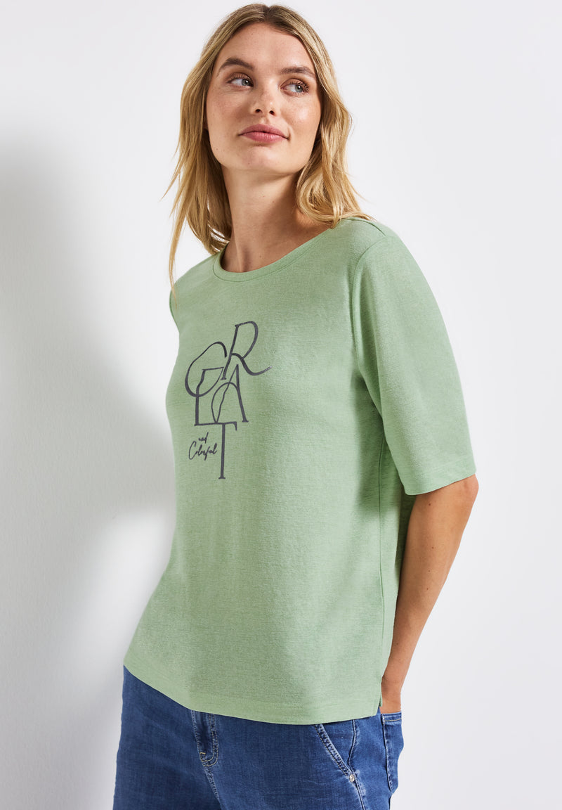 T-Shirt mit Folien-Wording