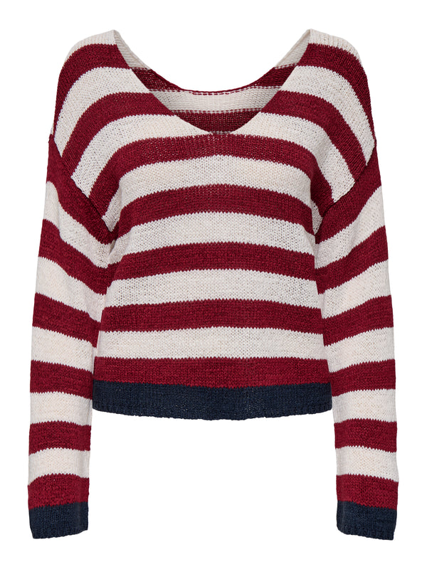 ONLGEENA 7/8 REVERSE V-NECK CC KNT