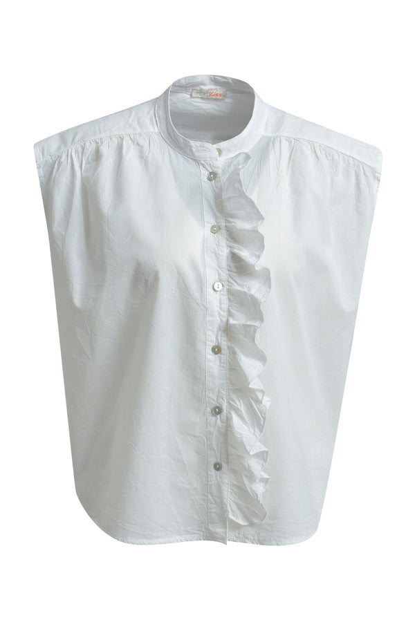 Blouse Sleeveless With Volants
