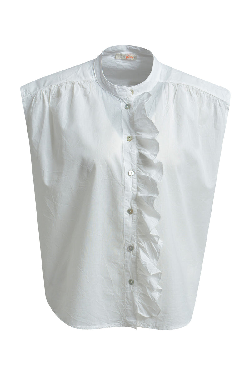 Blouse Sleeveless With Volants