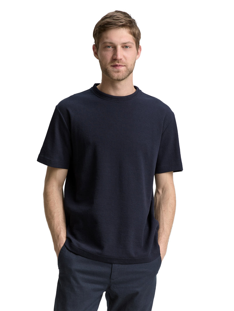Basic T-Shirt mit Struktur