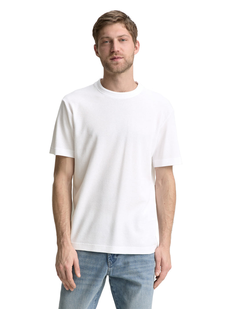 Basic T-Shirt mit Struktur
