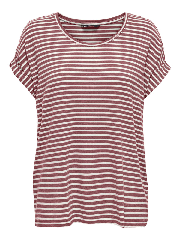 ONLMOSTER STRIPE S/S O-NECK TOP JRS NOOS