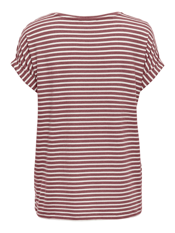 ONLMOSTER STRIPE S/S O-NECK TOP JRS NOOS
