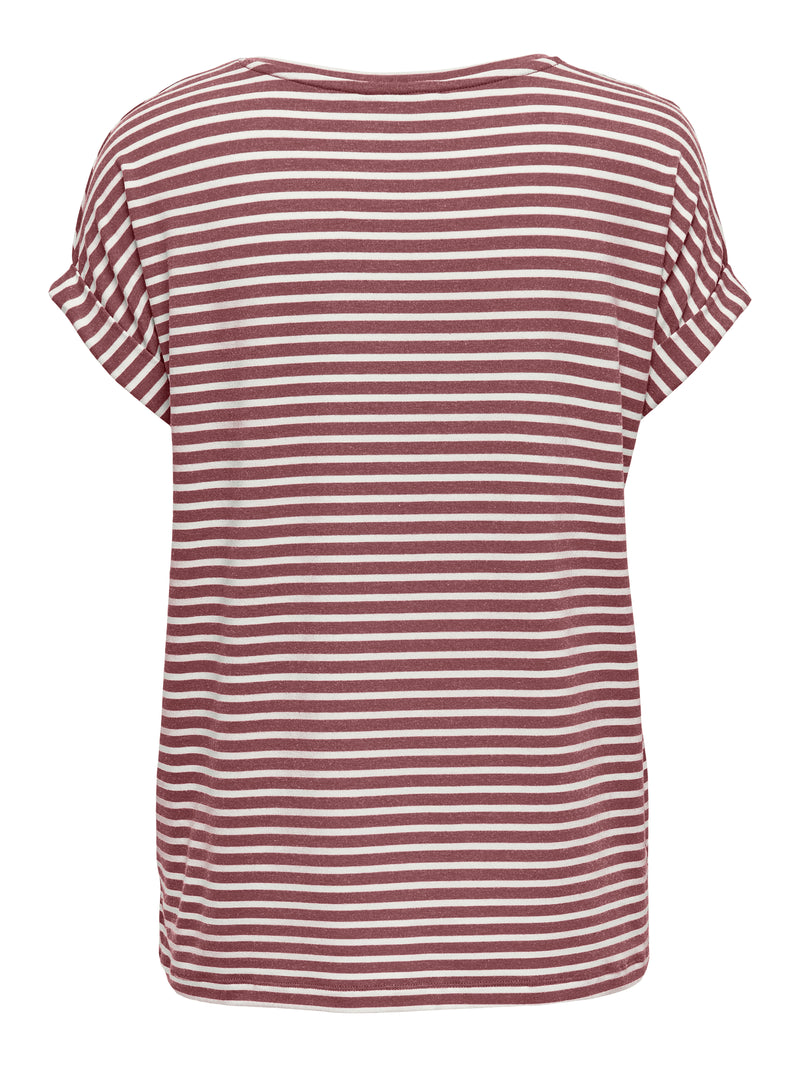ONLMOSTER STRIPE S/S O-NECK TOP JRS NOOS