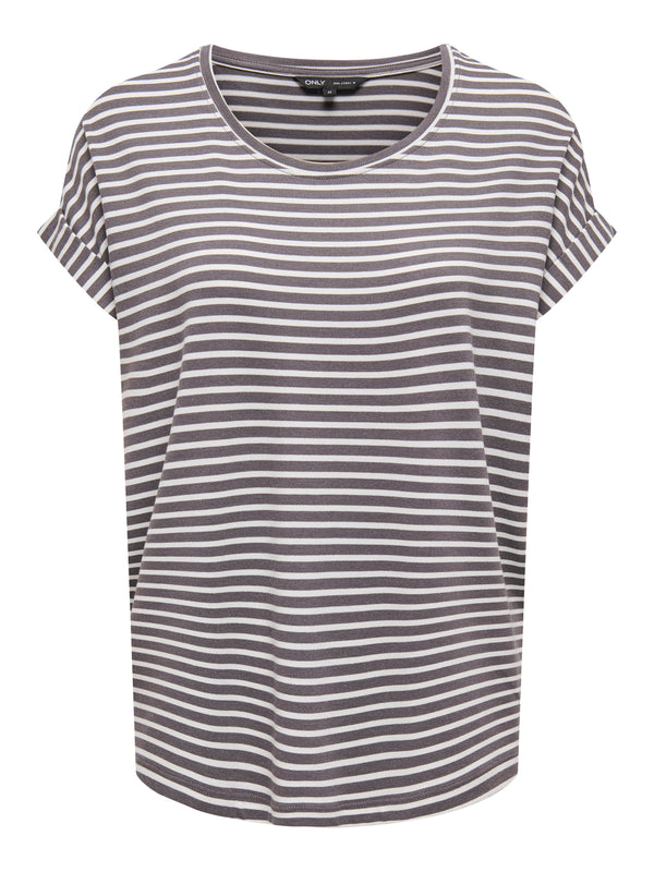 ONLMOSTER STRIPE S/S O-NECK TOP JRS NOOS