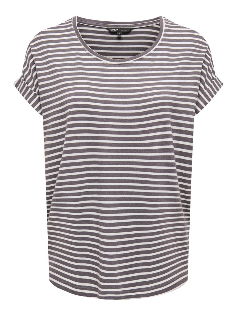 ONLMOSTER STRIPE S/S O-NECK TOP JRS NOOS