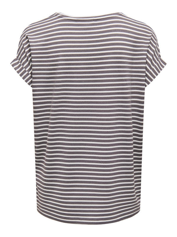 ONLMOSTER STRIPE S/S O-NECK TOP JRS NOOS