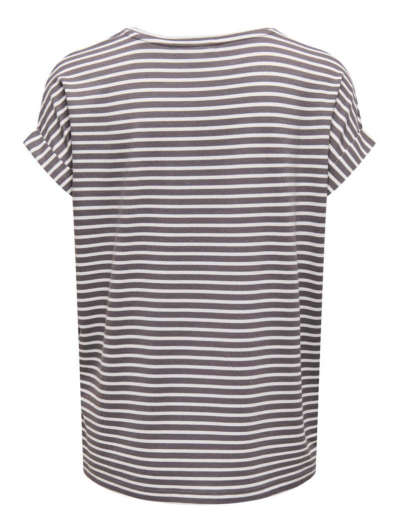 ONLMOSTER STRIPE S/S O-NECK TOP JRS NOOS