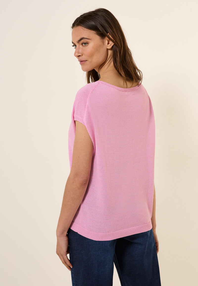 Leinen-Look Strickpullover