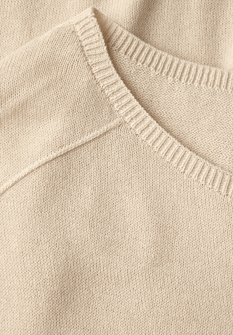 Leinen-Look Strickpullover