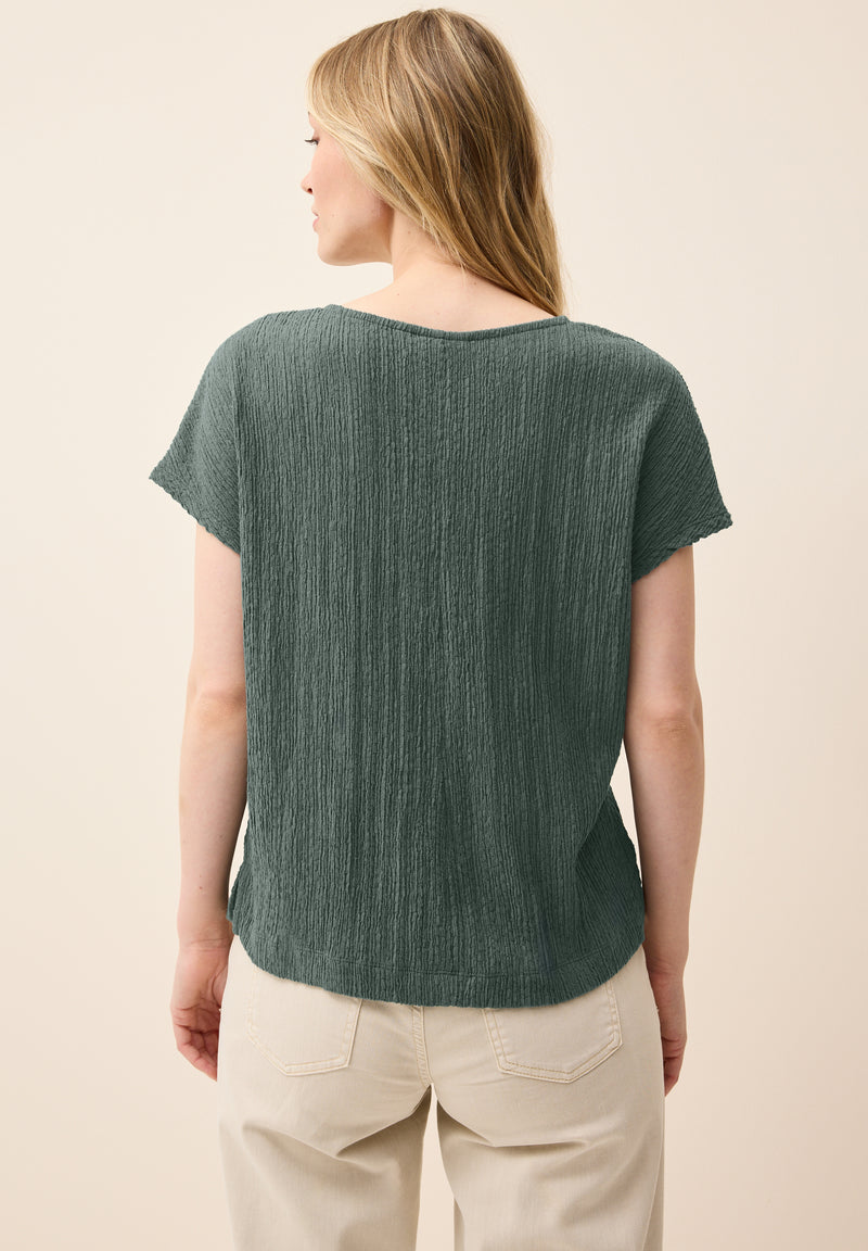 Shirt mit Smok-Struktur