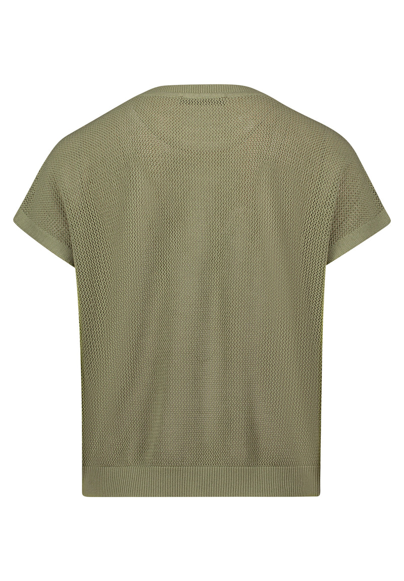 Lochstrick-Pullover