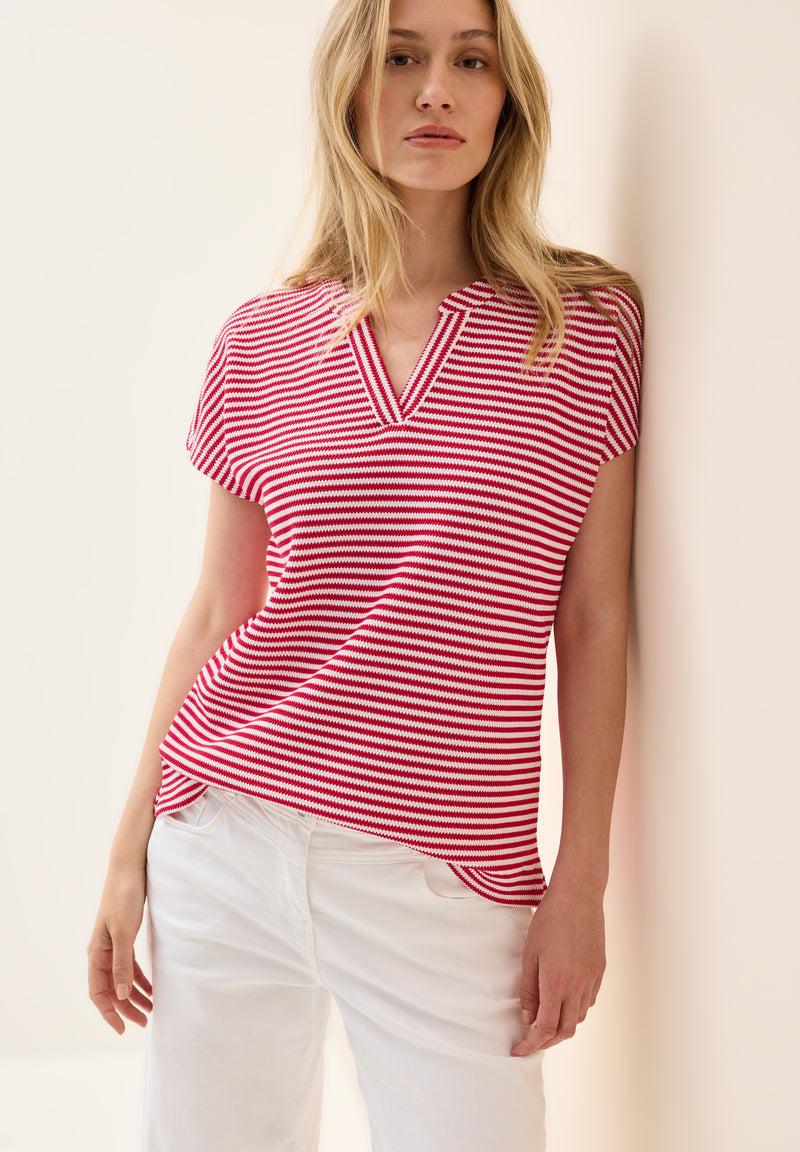 Gestreiftes Strukturshirt
