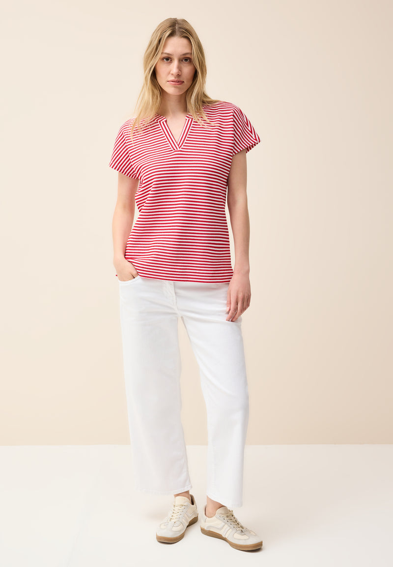 Gestreiftes Strukturshirt