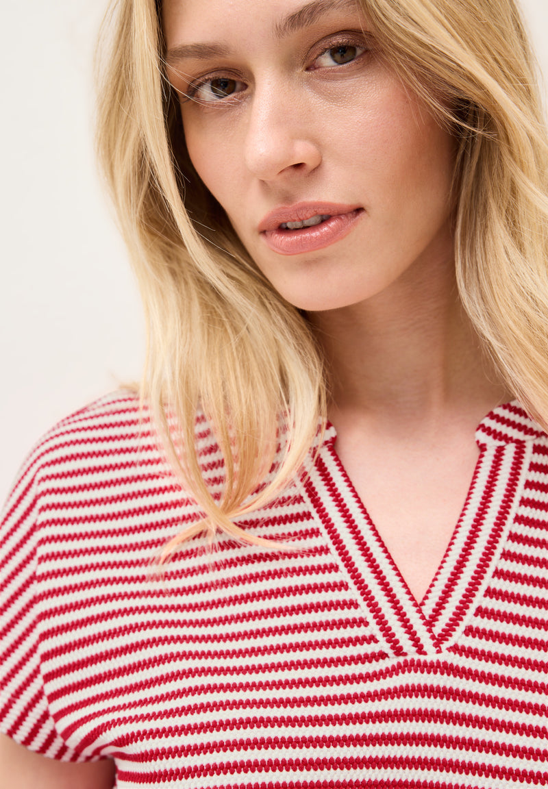 Gestreiftes Strukturshirt