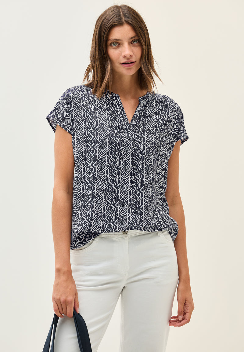 Gemustertes Blusenshirt