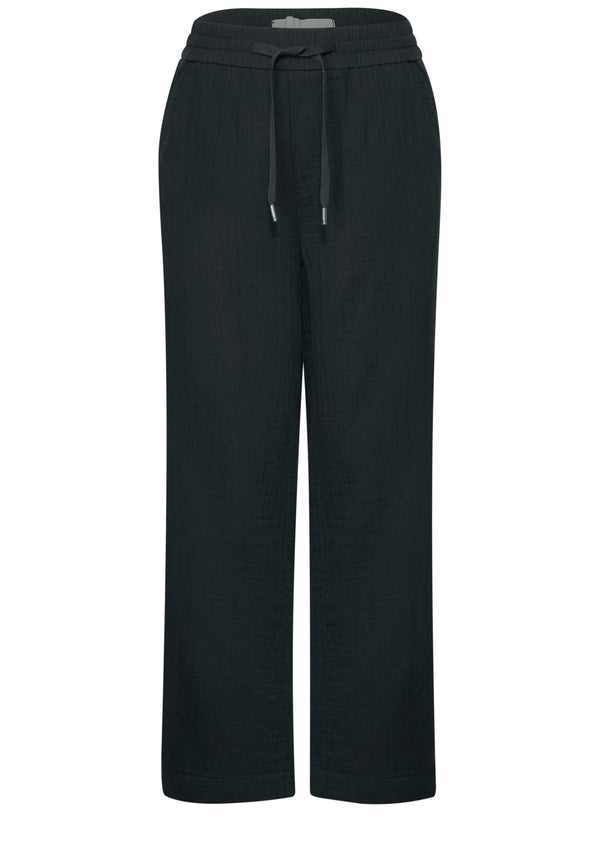 Wide Leg Musselin Hose