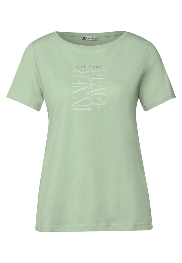 T-Shirt mit Wording Print