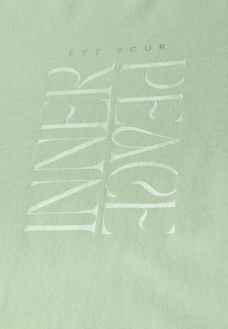 T-Shirt mit Wording Print