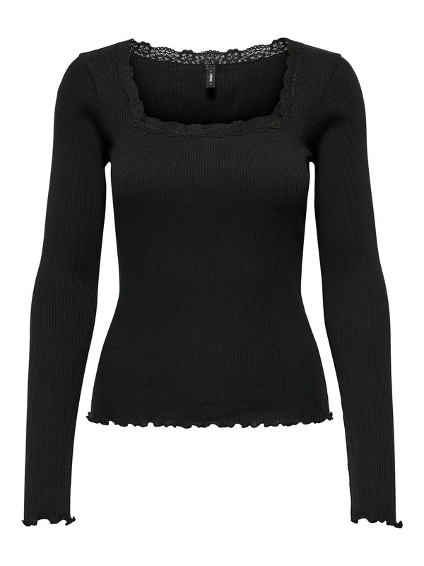 ONLXENA L/S LACE TOP JRS