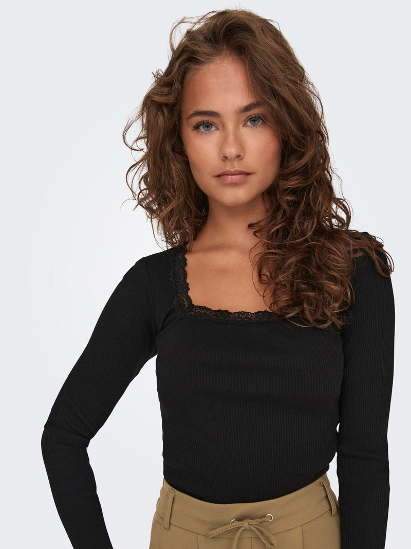 ONLXENA L/S LACE TOP JRS