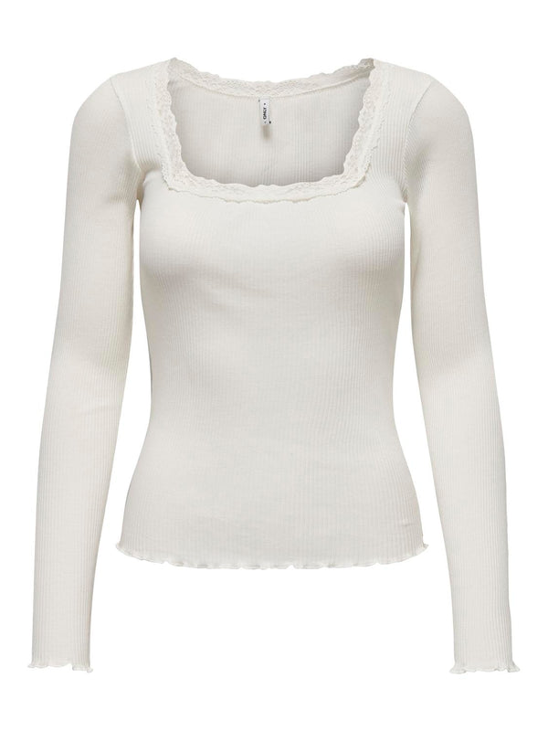 ONLXENA L/S LACE TOP JRS