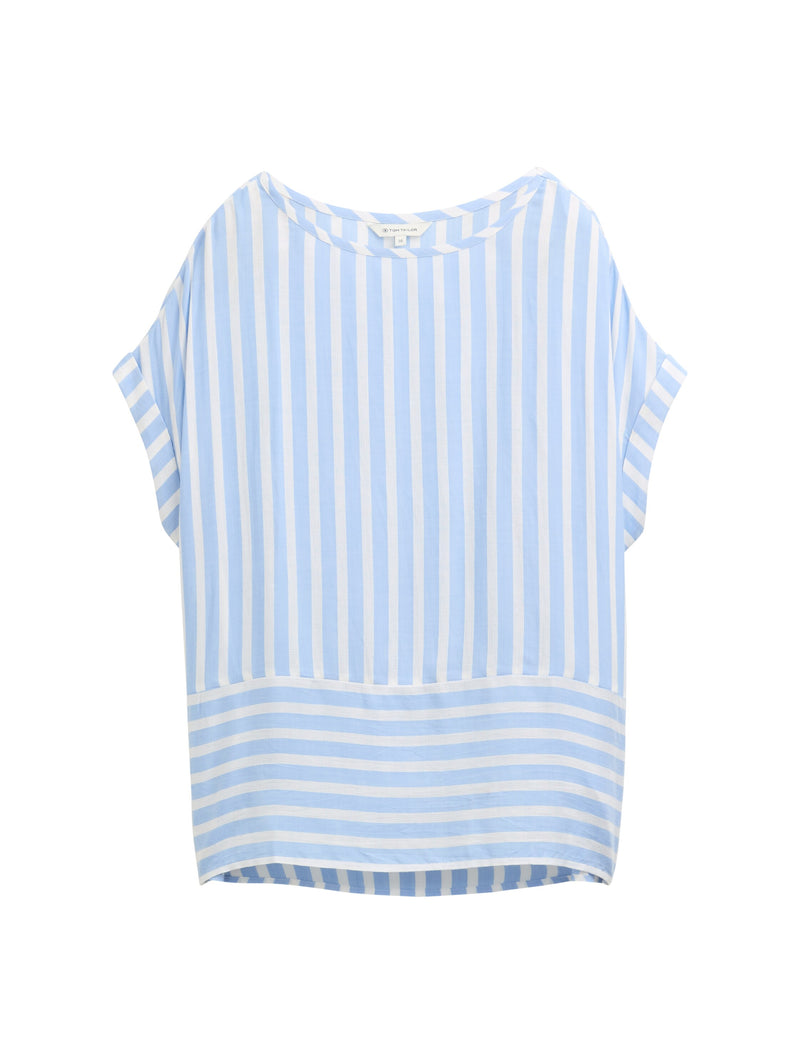 Loose Fit Bluse mit Streifenmuster