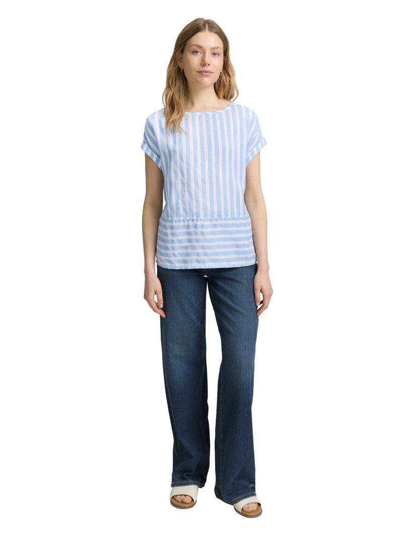 Loose Fit Bluse mit Streifenmuster