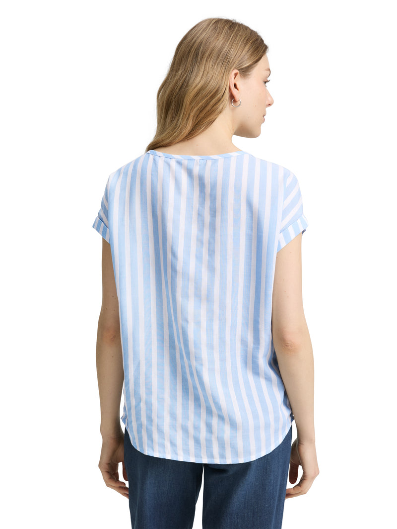 Loose Fit Bluse mit Streifenmuster