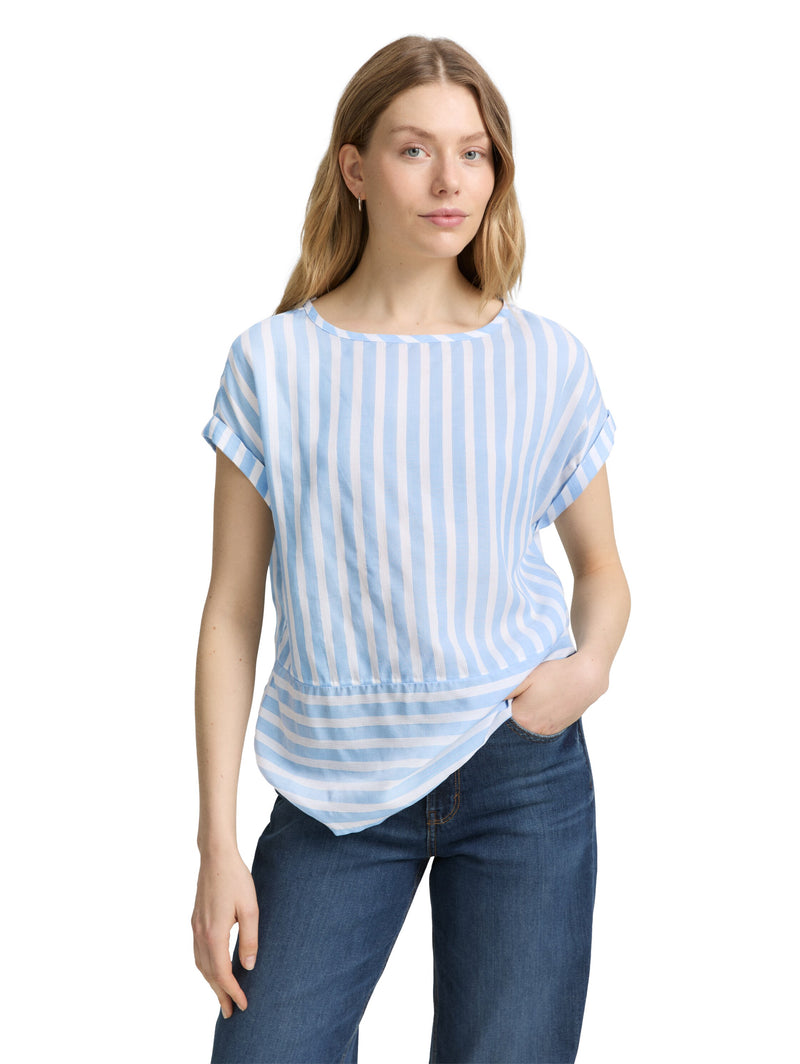 Loose Fit Bluse mit Streifenmuster