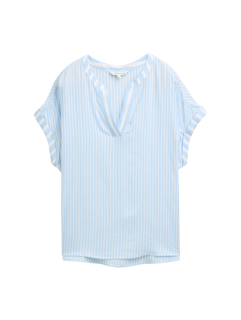 Loose Fit Bluse mit Streifenmuster