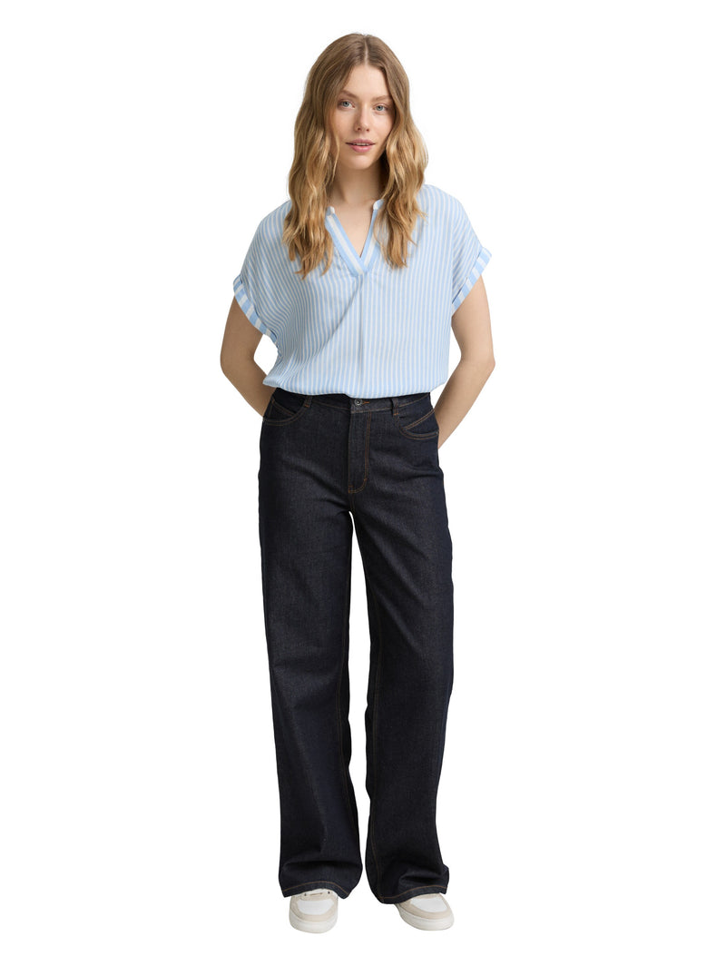 Loose Fit Bluse mit Streifenmuster