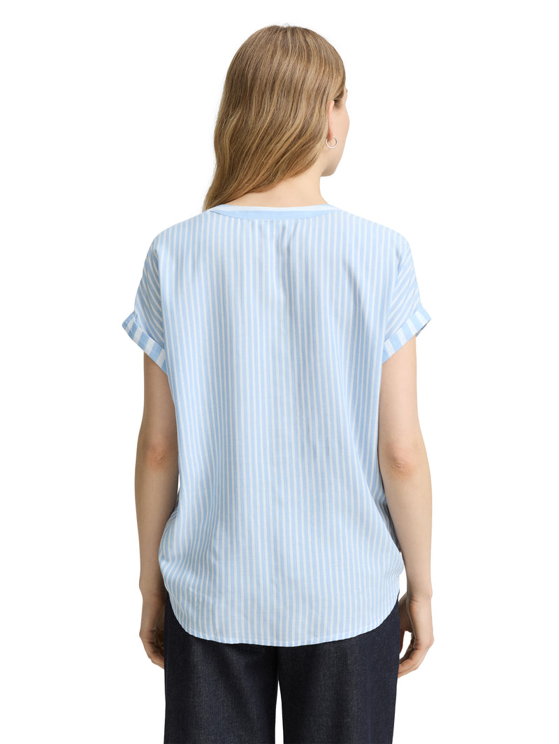 Loose Fit Bluse mit Streifenmuster
