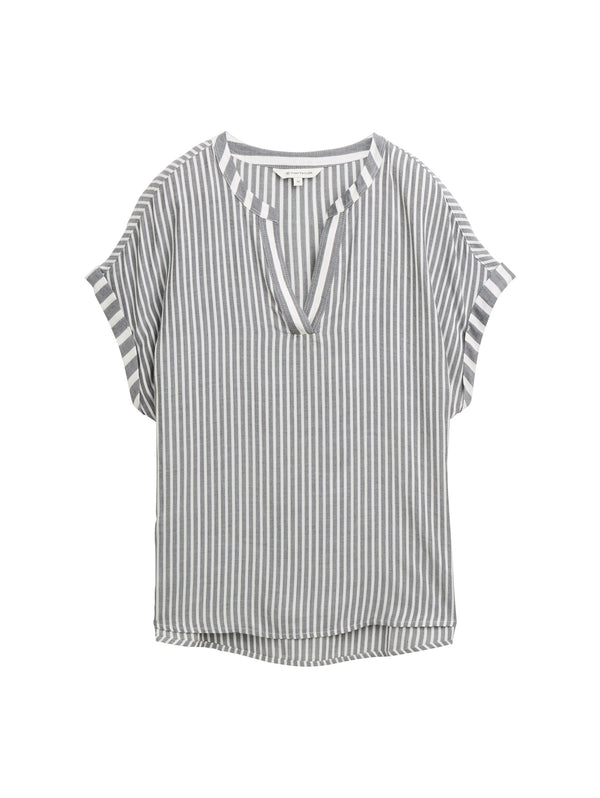 Loose Fit Bluse mit Streifenmuster