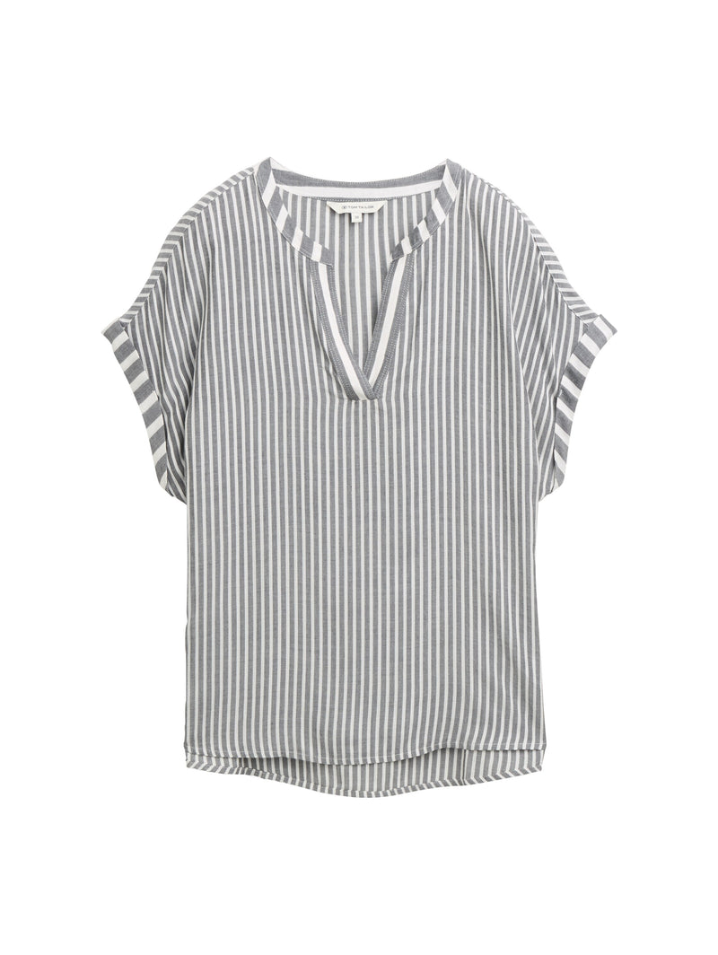 Loose Fit Bluse mit Streifenmuster