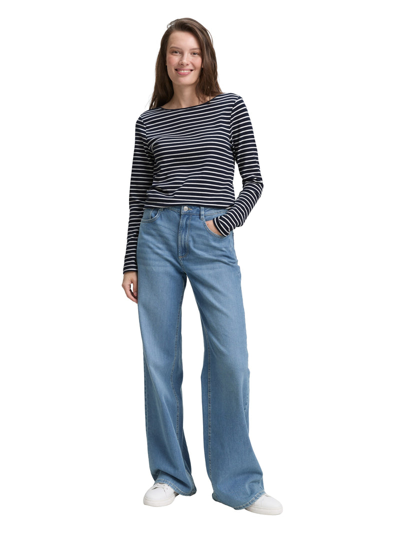 Langarmshirt mit Streifenmuster