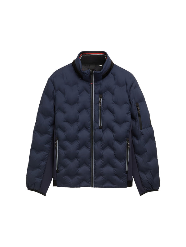 Hybrid Steppjacke mit verstaubarer Kapuze