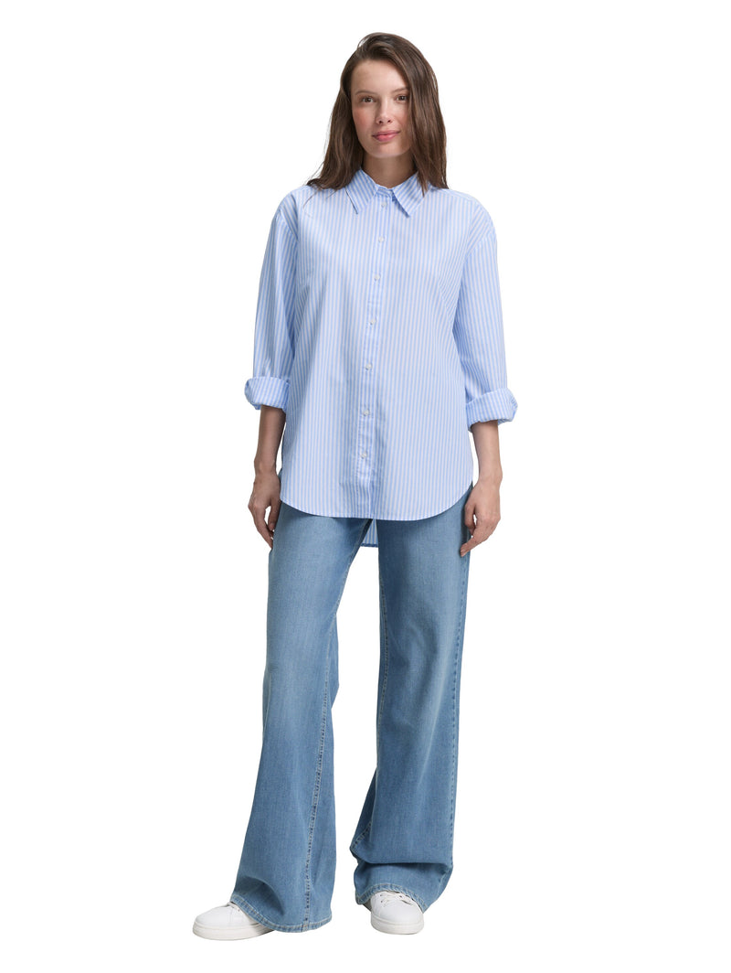 Loose Fit Popeline Hemdbluse