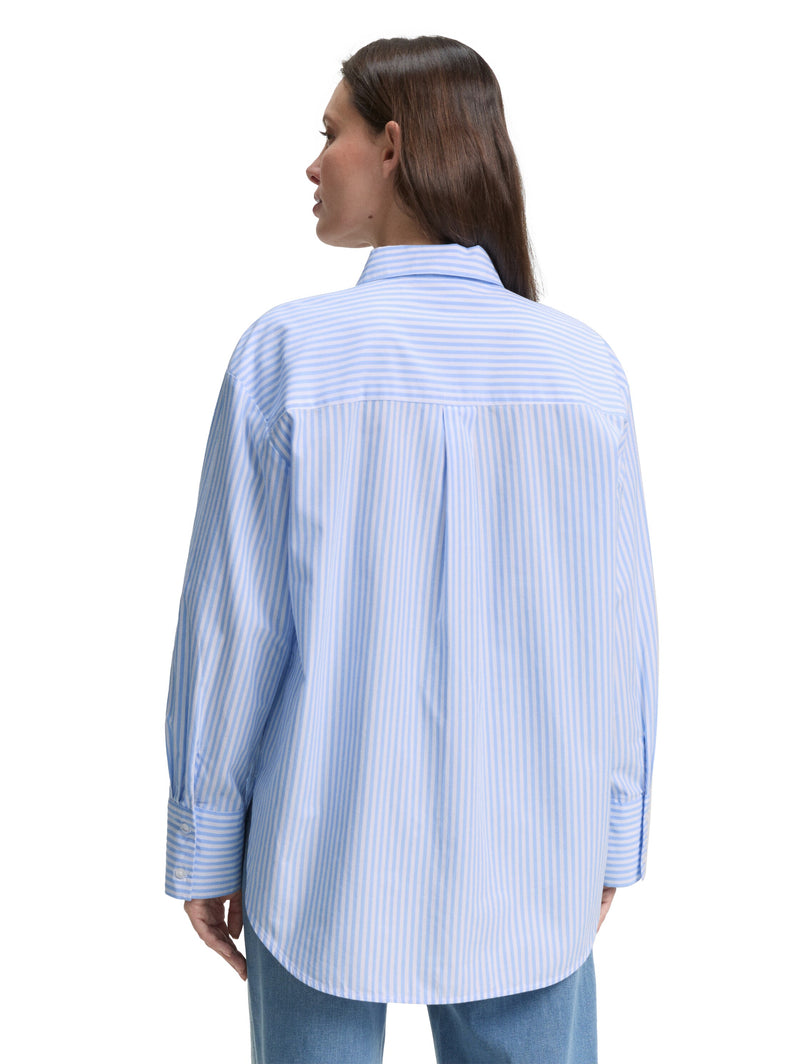 Loose Fit Popeline Hemdbluse