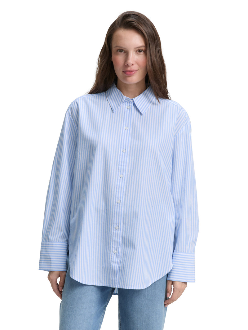 Loose Fit Popeline Hemdbluse