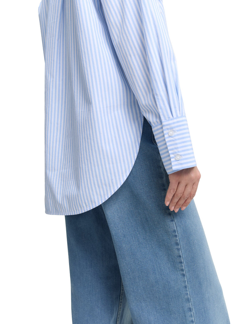 Loose Fit Popeline Hemdbluse