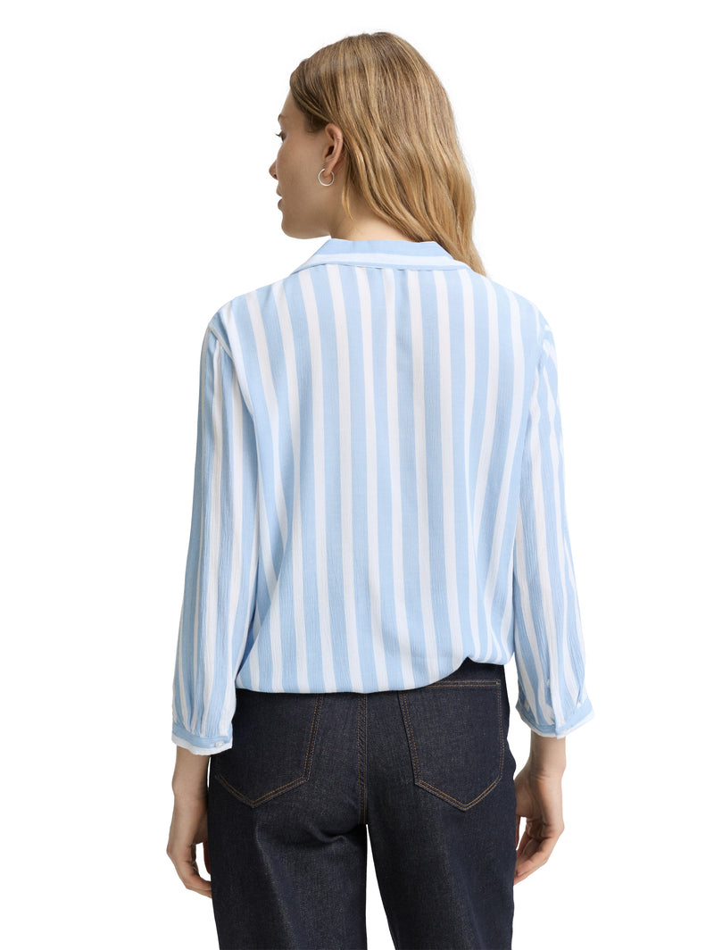 Regular Fit Bluse in Knitter-Optik