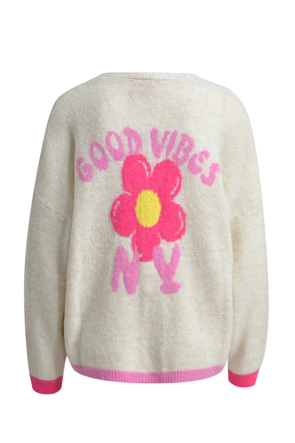 Cardigan With Back Print