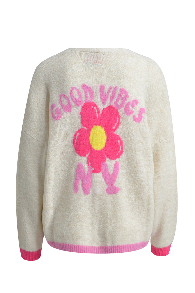 Cardigan With Back Print