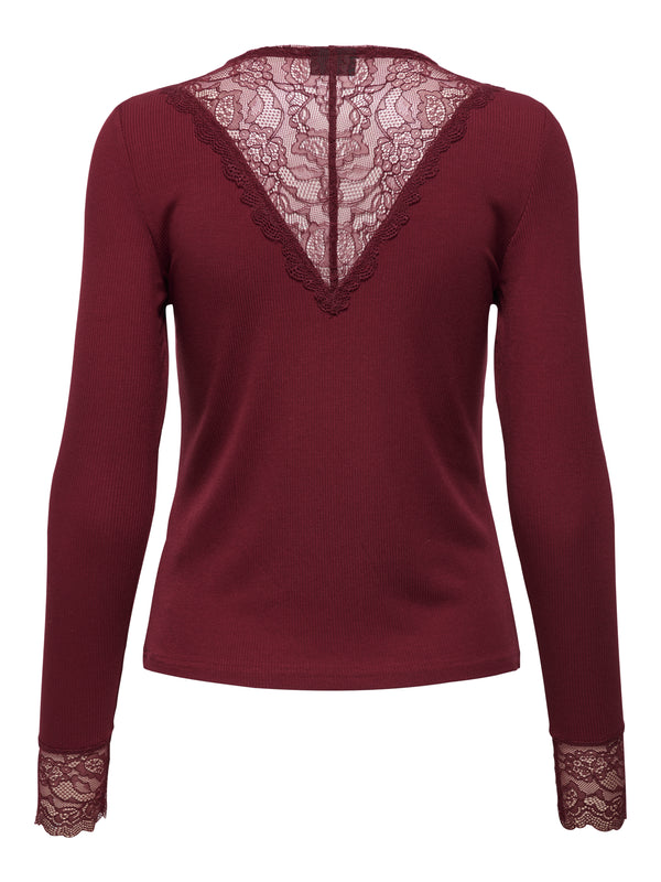 JDYROXY L/S LACE TOP JRS NOOS