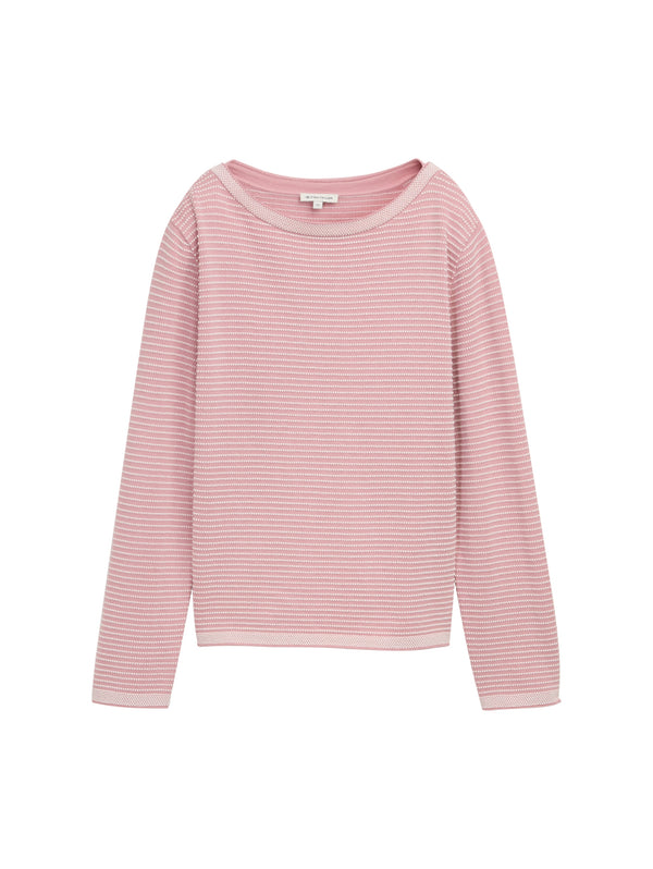 Strickpullover mit U-Boot-Ausschnitt