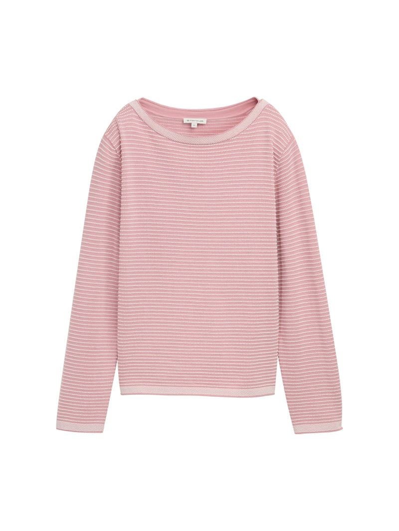 Strickpullover mit U-Boot-Ausschnitt