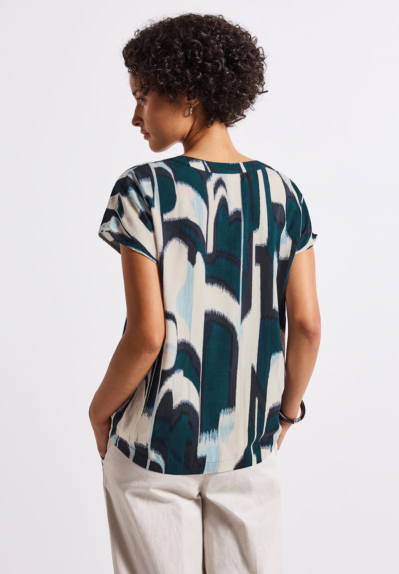 Blusenshirt mit Ikat Print